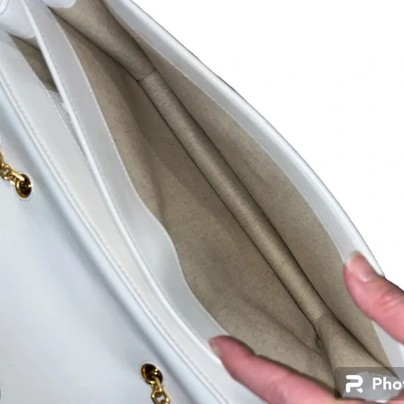 PRICE IS FIRM! Tory Burch Gemini Link Chain Printed Leather Crossbody - Picture 15 of 17